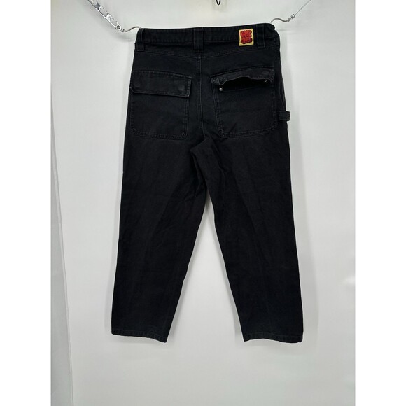 Vtg Y2K Empyre Double Knee‎ Loose Fit Baggy Black Jeans Pants Fits 30  Skater - Picture 5 of 12